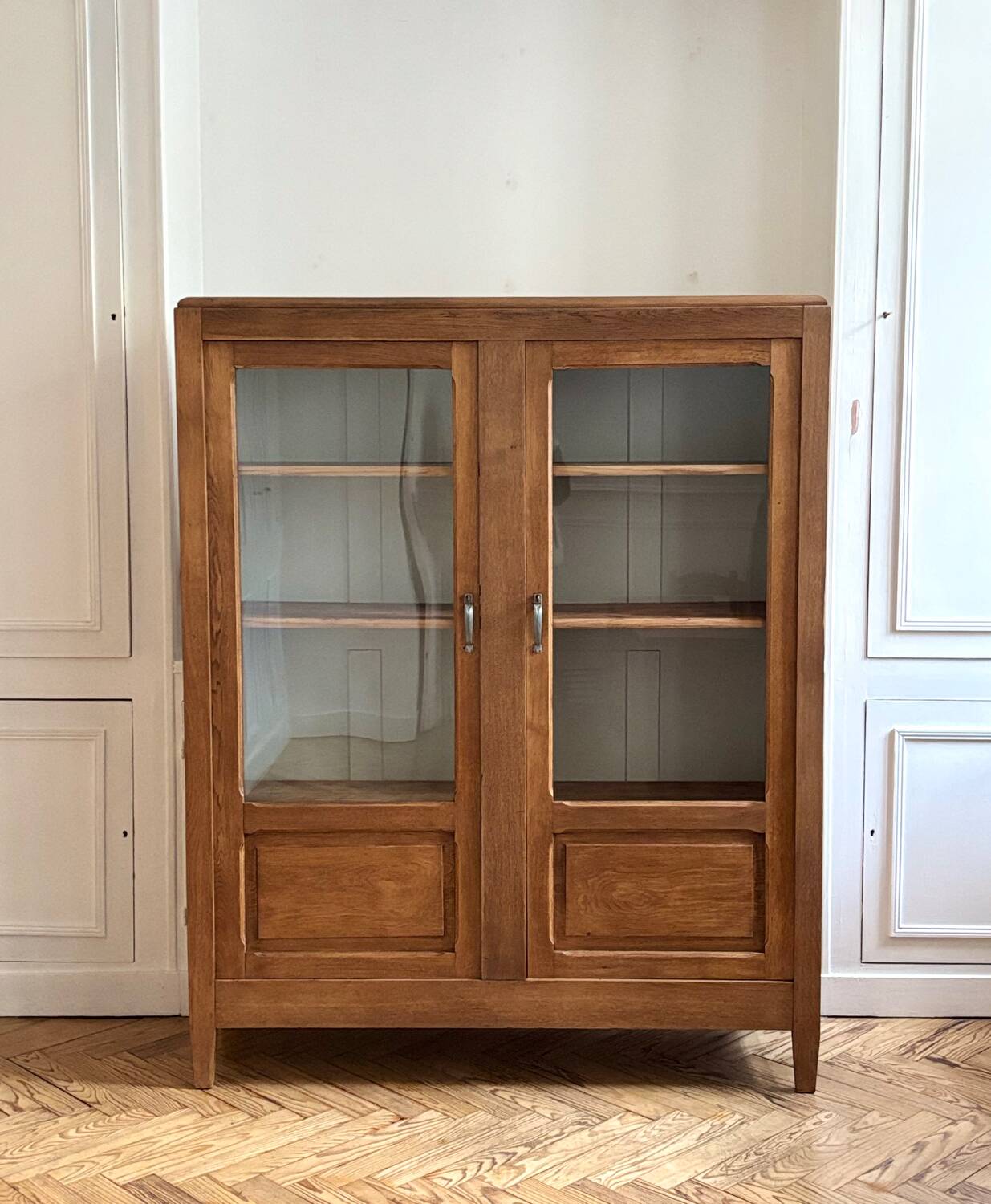 Vintage glass-fronted cabinet (restored)