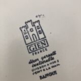Grand plat ovale fleuri Gien