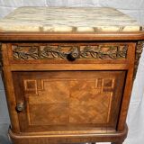 Marquetry bedside table