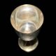 Set of six gold metal glasses