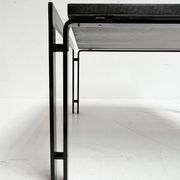 Black granite side table or coffee table from the 1980’s