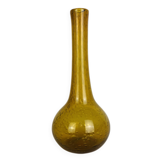 Vintage yellow bubble glass soliflore vase