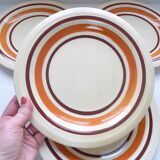 Set of 5 Vintage earthenware dinner plates