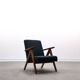 Mid Century Easy Chair Model B - 310 Var in Blue Boucle