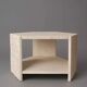 Hexagonal side table in travertine by Claude Berraldacci. France.