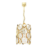 Suspension Palwa, laiton doré et verre cristal, Allemagne, années 1970