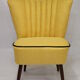 50s vintage cocktail armchair "yellow lelievre fabric