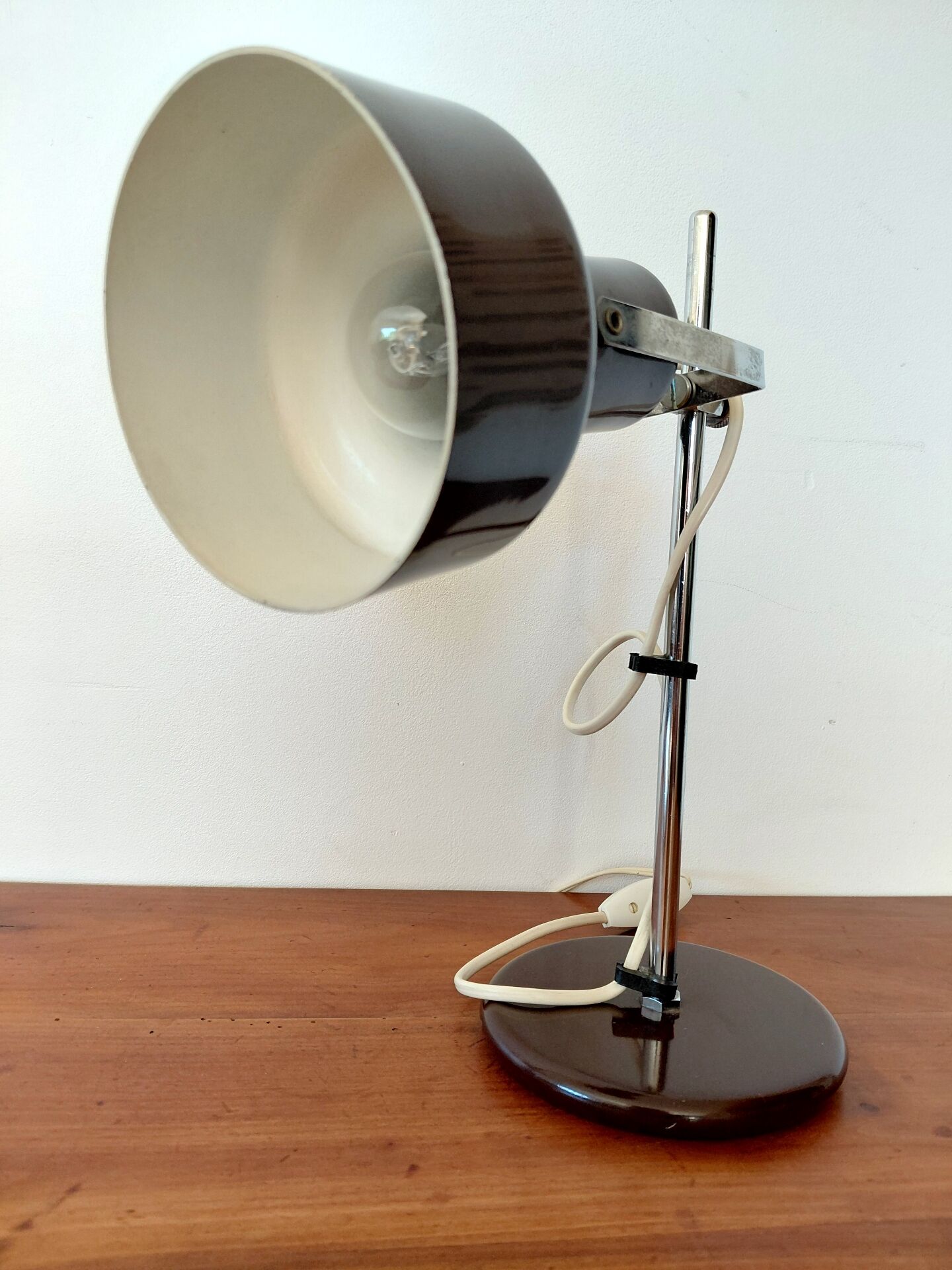 Lampe de bureau ou chevet vintage Space Age orientable-Années 70