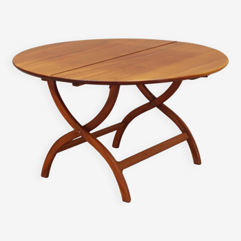 Round mahogany table, Danish design, 1970s, production: Denmark