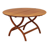 Table ronde en acajou, design danois, années 1970, production : Danemark