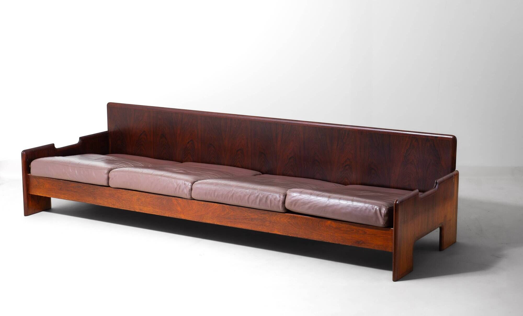 Wide minimalist loft sofa, Italy 1970s