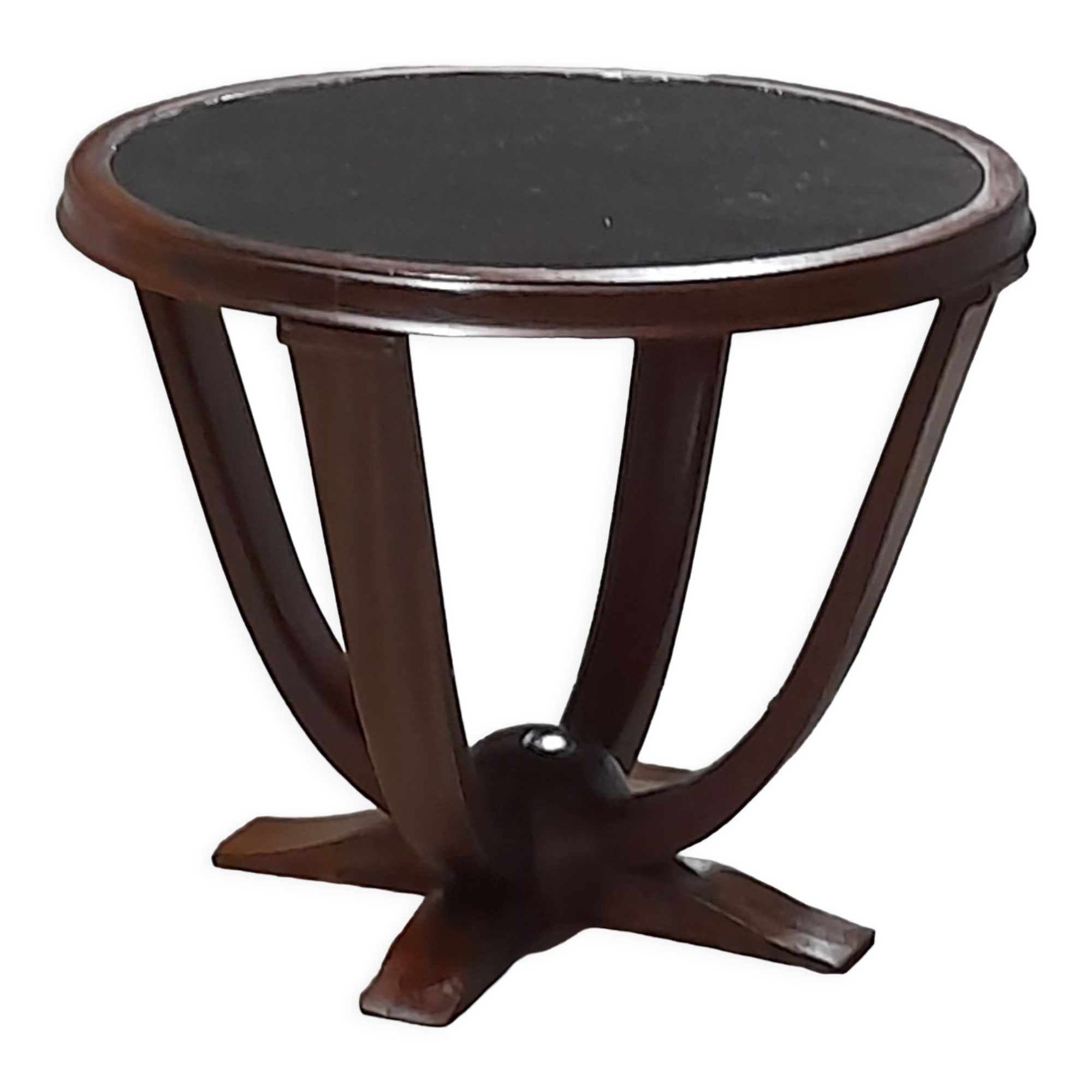 Art deco pedestal table in rosewood
