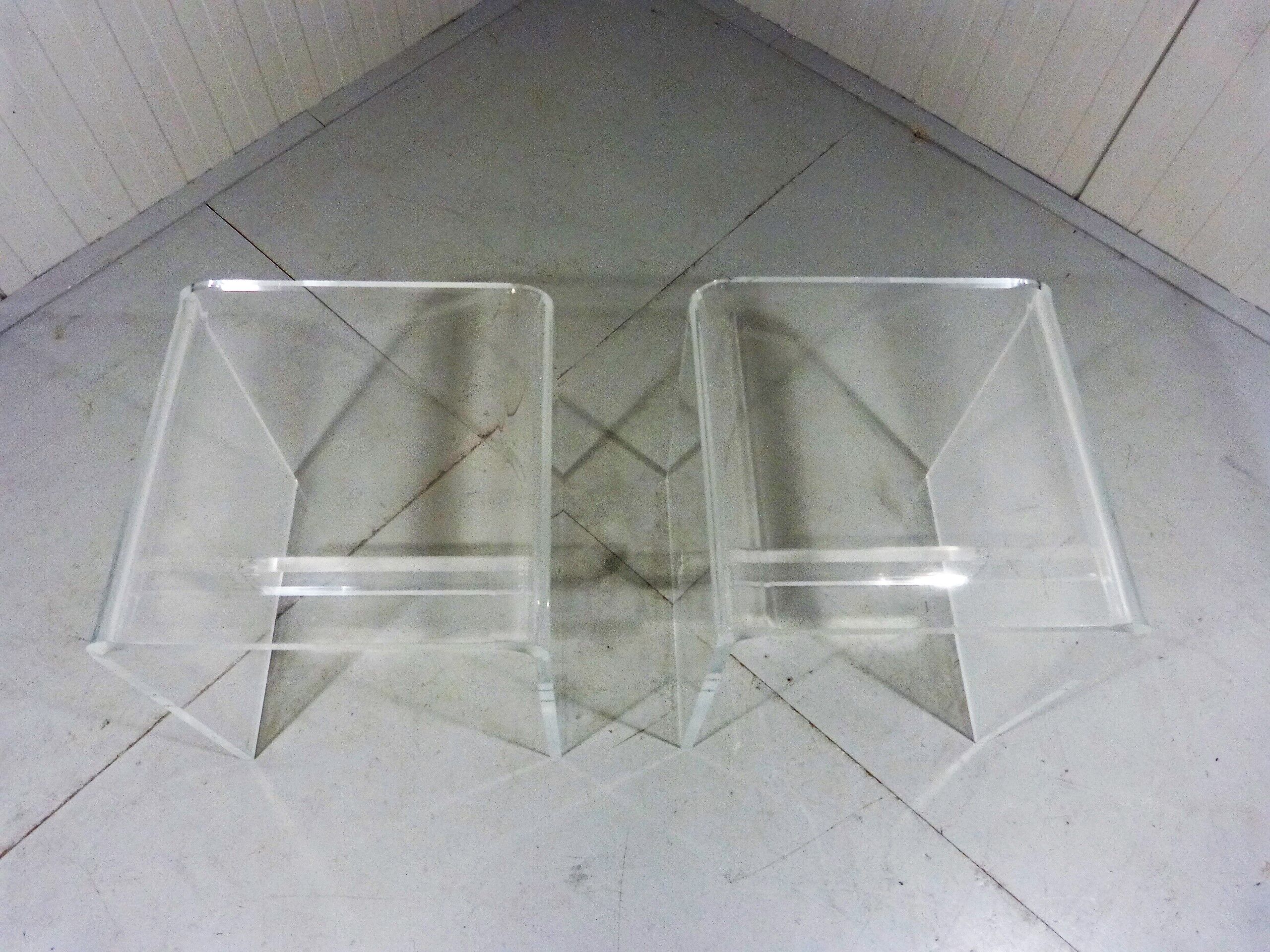 Vintage plexiglass stools 1960-70’s