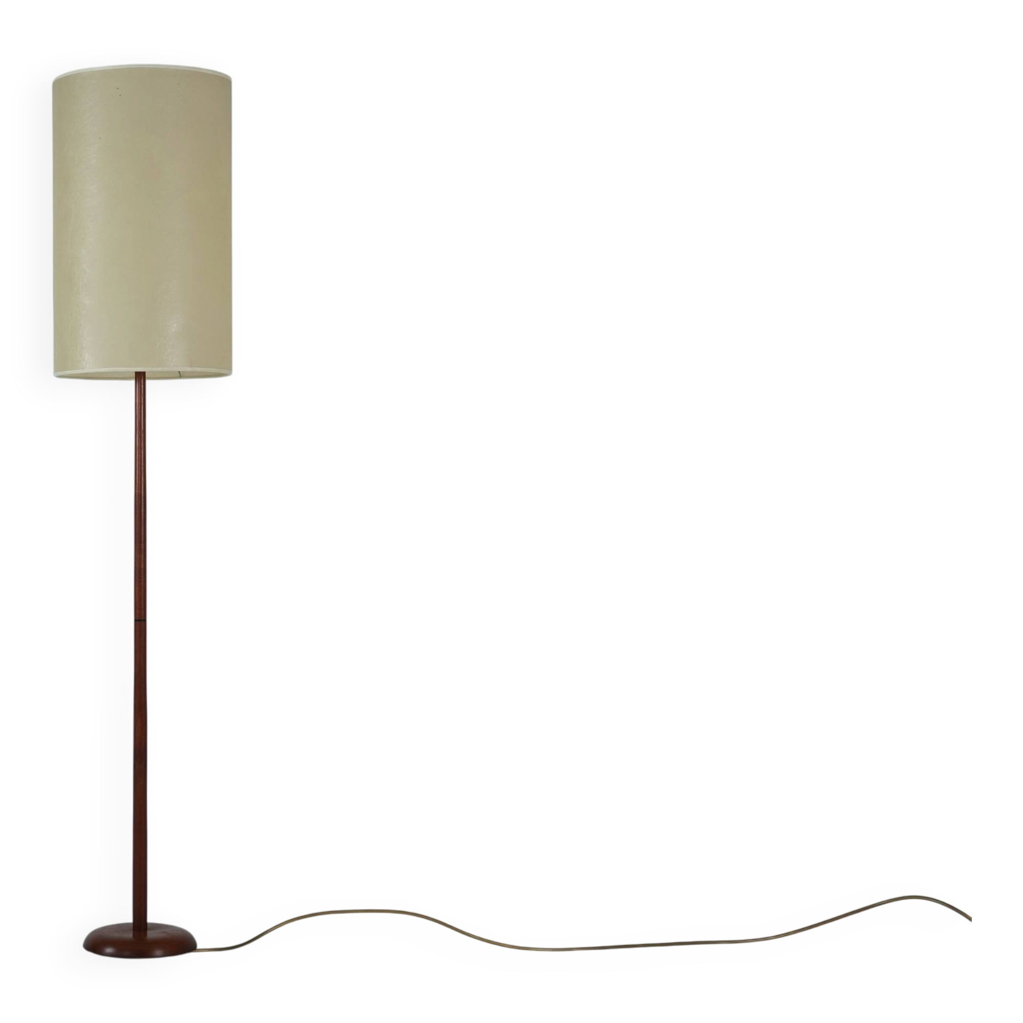 Mid-Century Modern Teak Floor Lamp with Fiberglass Lampshade, 1960s