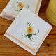 Lot de 8 serviettes de table à fleurs vintage