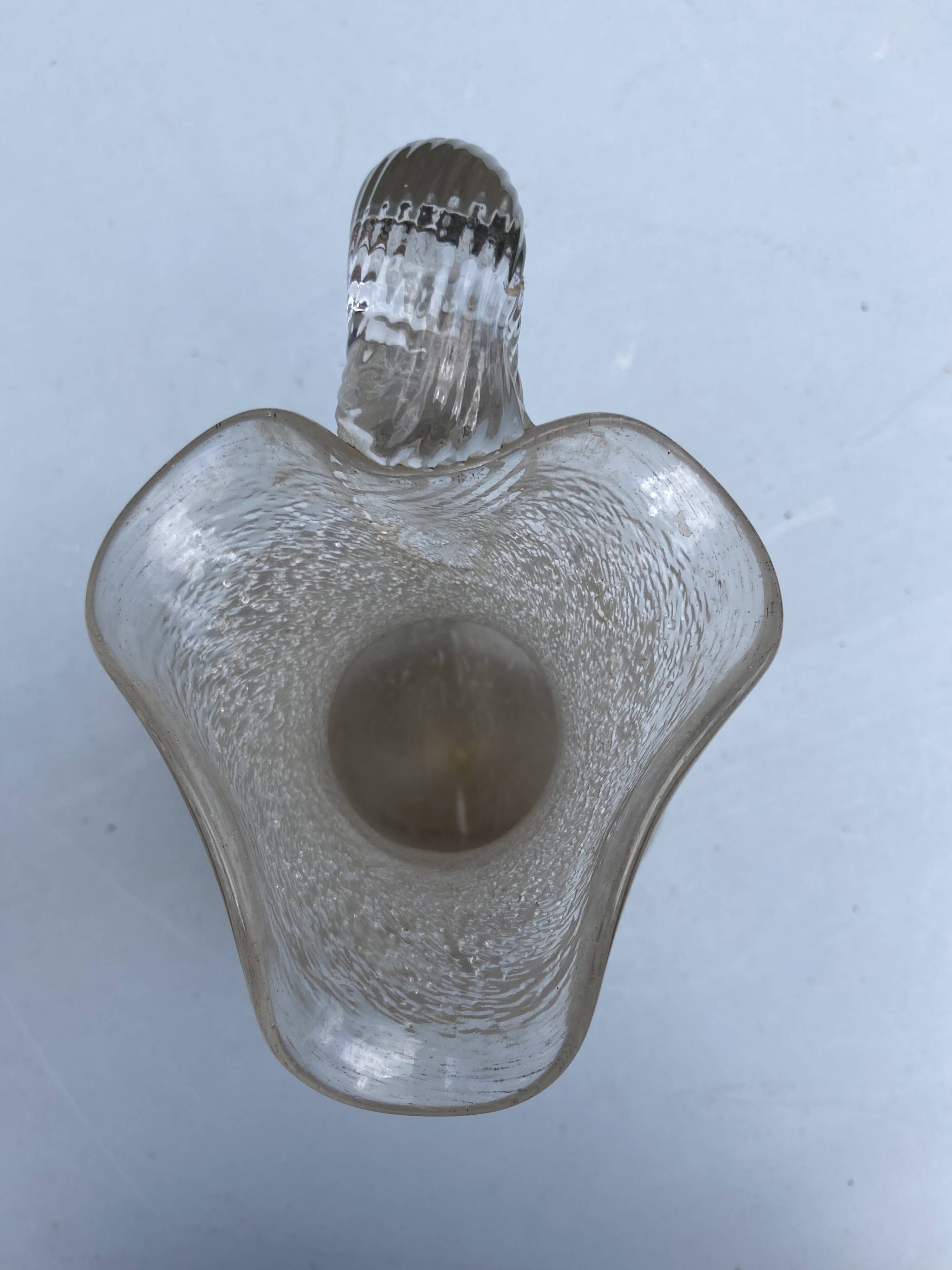 Carafe refresher pitcher baccarat or st louis frosted crystal twisted handle