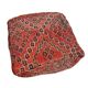 Set of 8 Moroccan Berber poufs in wool – Vintage red kilim