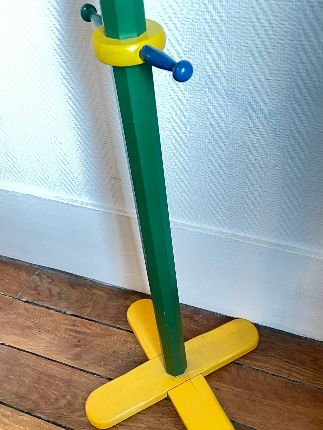 Pencil coat rack for children by Pierre Sala.