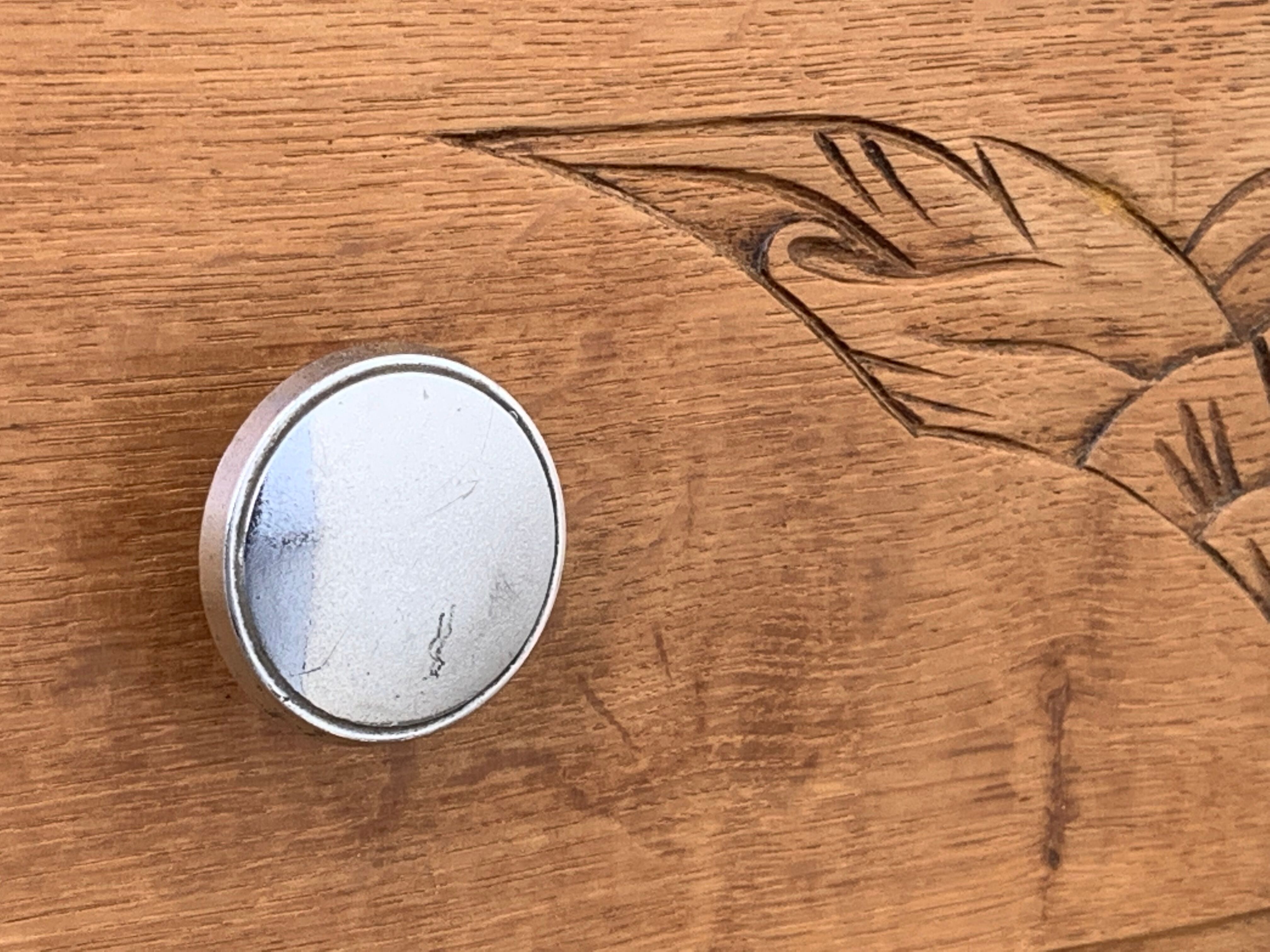 Art deco chest of drawers raw wood and khaki