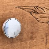 Art deco chest of drawers raw wood and khaki