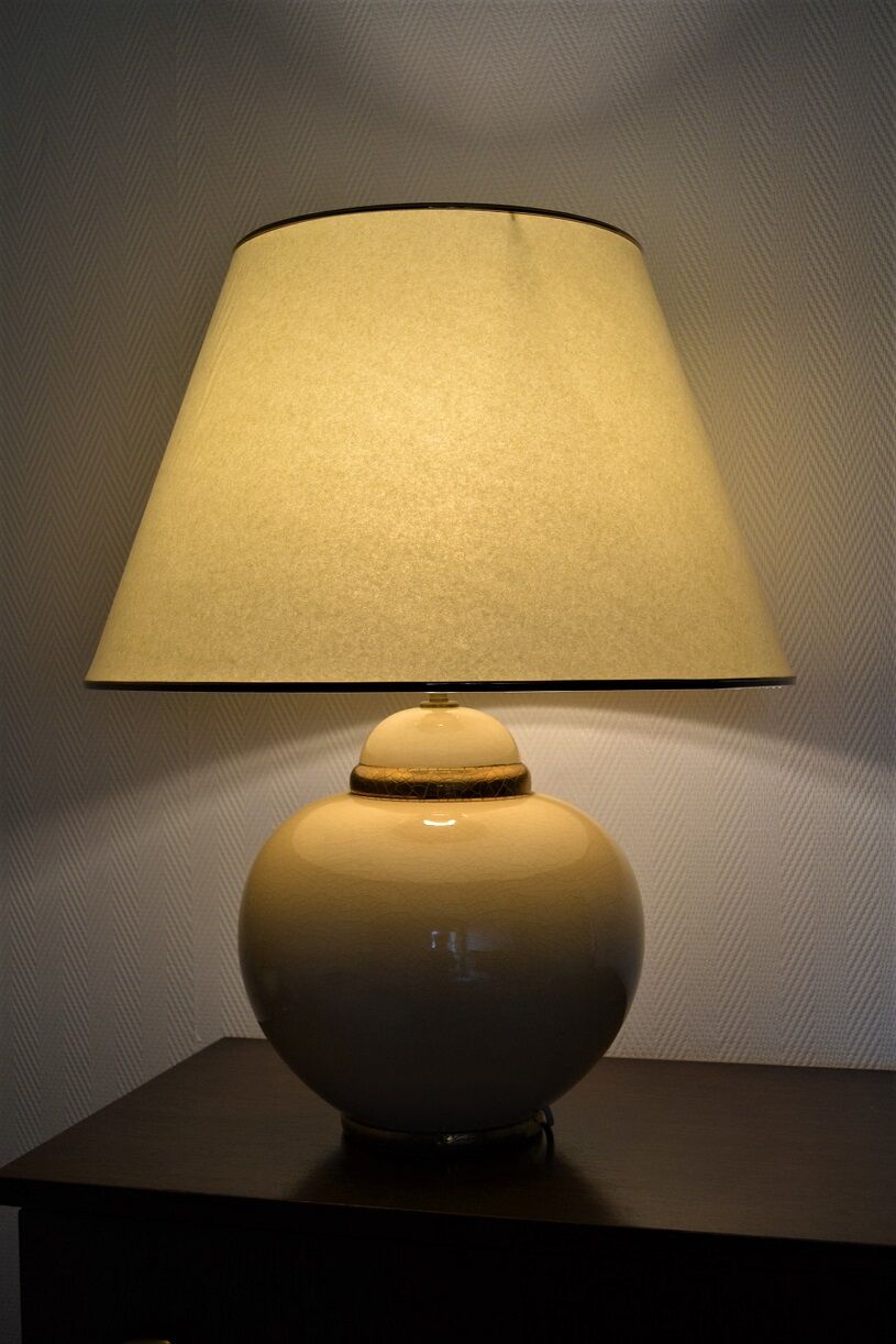 Lampe de table en céramique française de Kostka