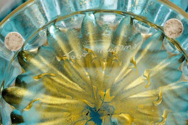 Paire de vases en verre de Murano signé ''Toso