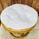 Pouf in rattan and bamboo natural color 70s.