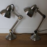 Paire de lampes Super Chrome 1930