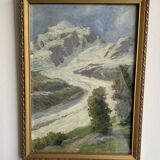 Original Oil Painting – Alpine Landscape, 1908