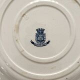 Round ironstone dish "Fougères" Gien late 19th century