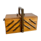 Wooden sewing basket, 1960s