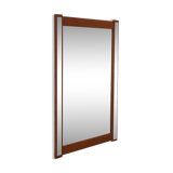 Miroir en teck avec des accents argentés