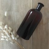 Amber glass apothecary bottle