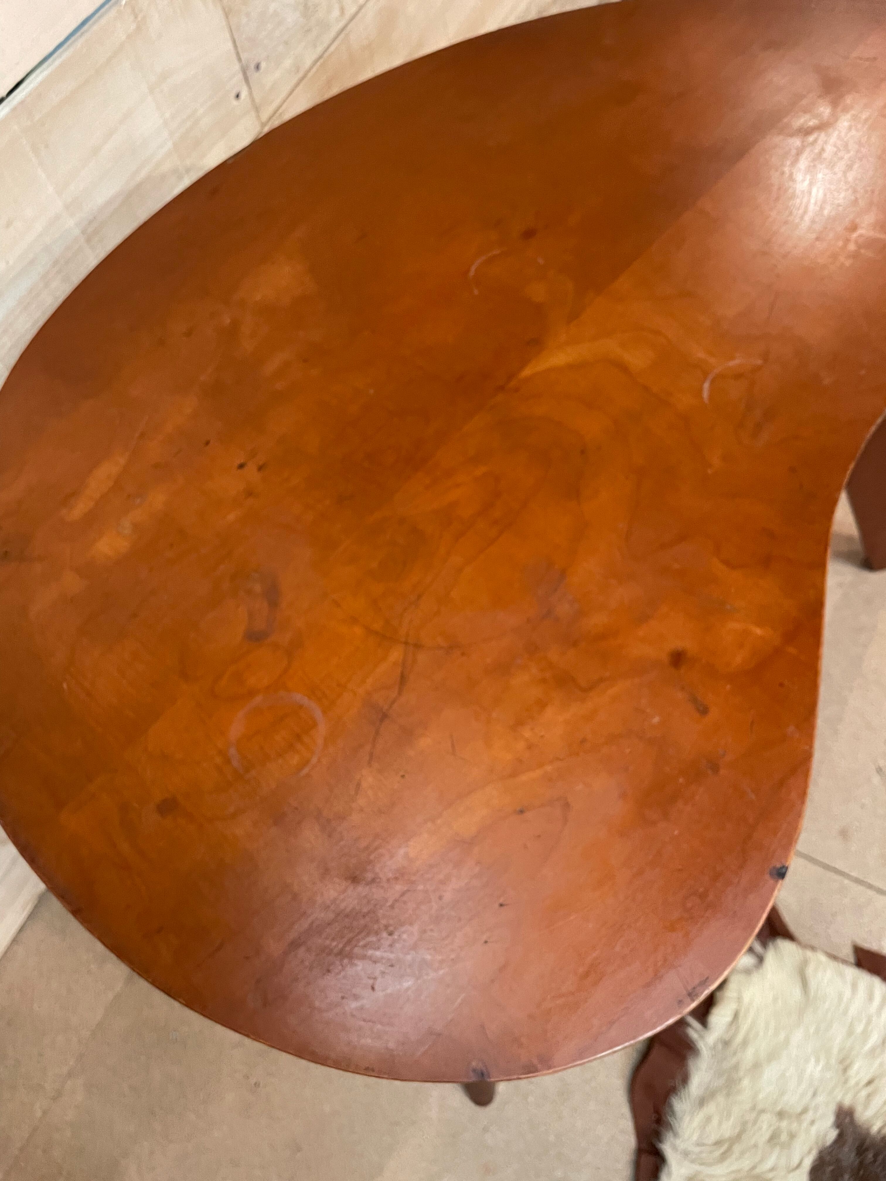Table basse haricot vintage année 50