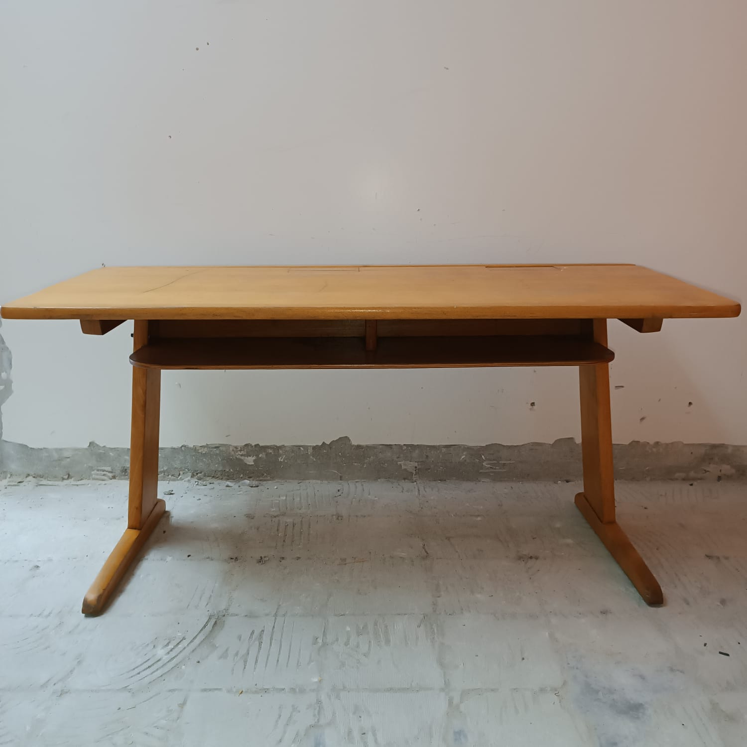 Casala 1960 children's school desk with inkwell slot