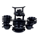 Complete tea service set and plates by Luigi Colani Zen, earthenware, Friesland, Germany, 1970s.