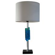 Table lamp Svend Aage Holm Sørensen, metal and glass, modern Danish design, 1960s