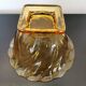 Glass cut style art deco yellow