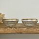 6 coupelles et le saladier verre vintage
