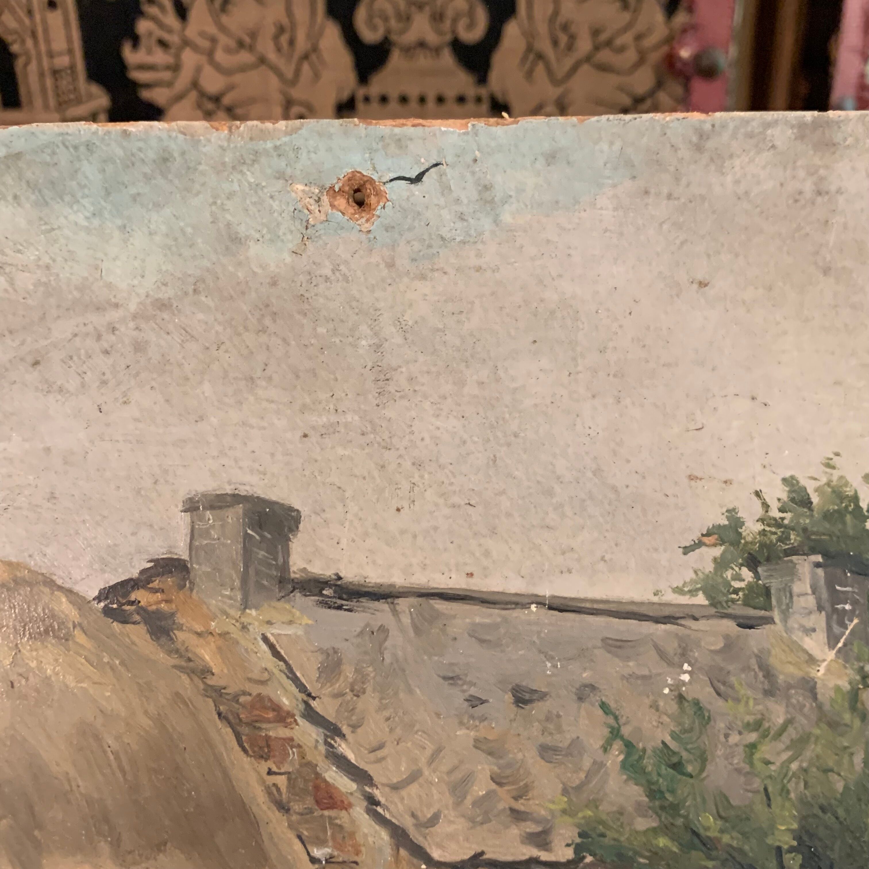 Oil painting on panel