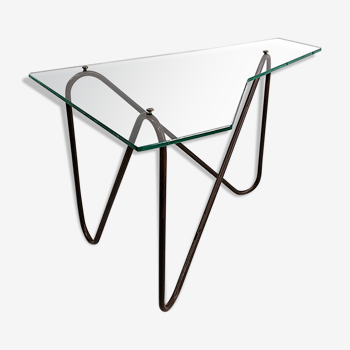 Glass coffee table by Robert Mathieu