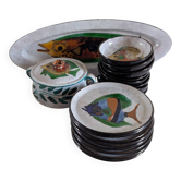 Le brescon, Vallauris, service à poisson