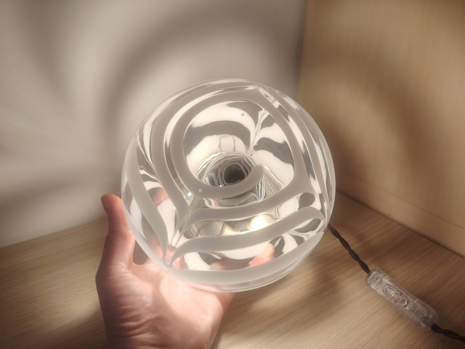 Carlo Nelson glassware as a table lamp