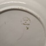 Decorative Plate Barbotine St Clément Made In France Vintage Peach Fruit Pattern