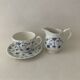 Myott Meakin England Blue Cup Saucer and Milk Jug