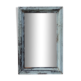 Rectangular mirror in old wood