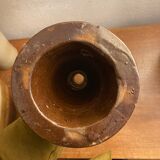 Blue ceramic candle holder