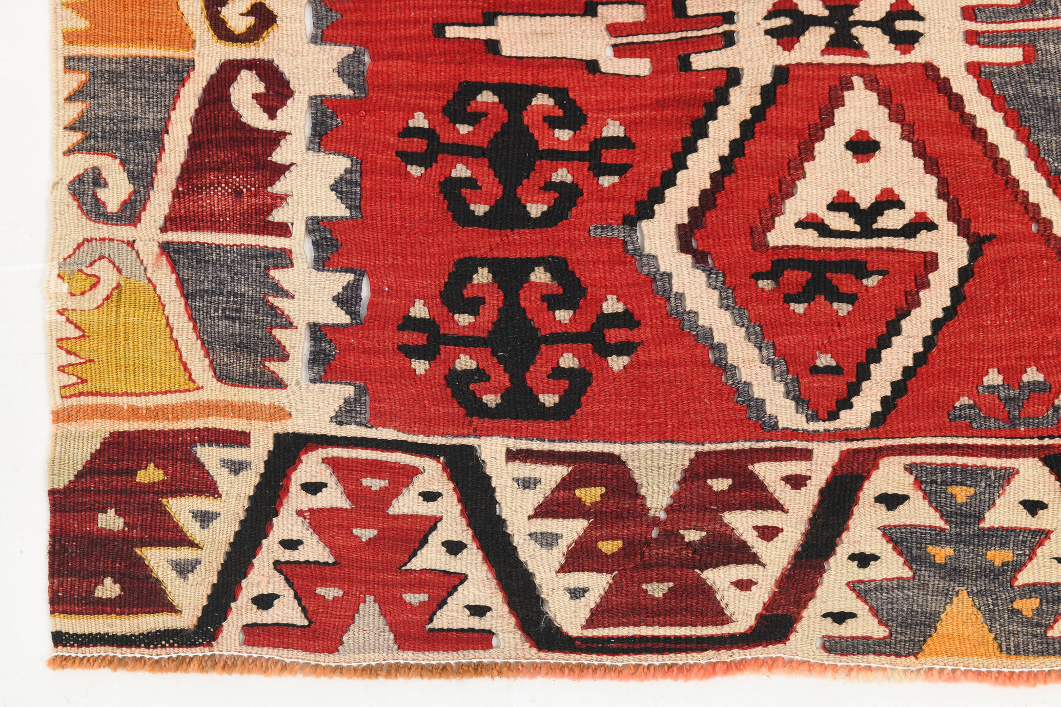 Multicolor Kilim Rug, 169x370Cm Vintage Kilim Rug, Living Room Rug,