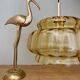 XXL vintage amber glass globe pendant light