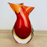 Vase Sommerso Murano, red glass